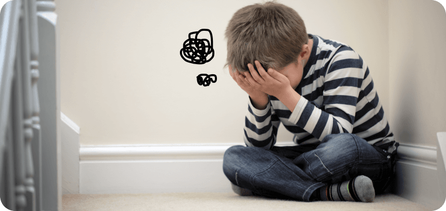 Child struggling with big emotions